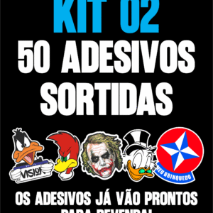 Kit 02 - 50 Adesivos Sortidos